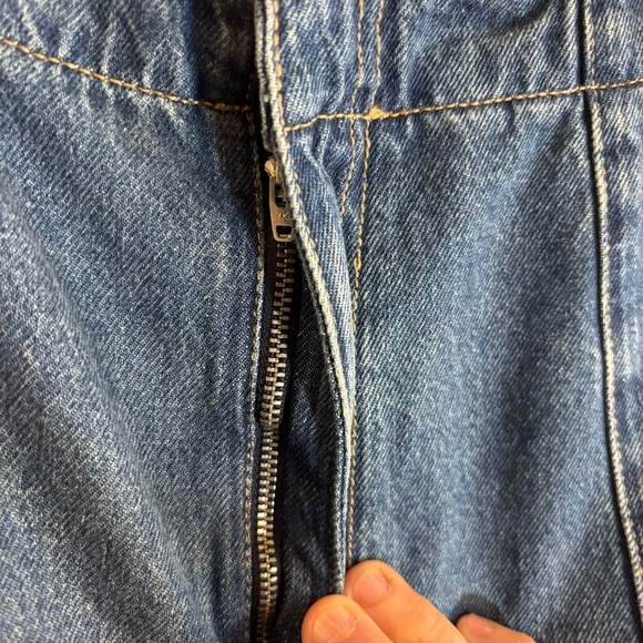 MNG MANGO SZ S Denim A-Line Midi High Waisted Skirt NEW WITH TAGS - Picture 3 of 11